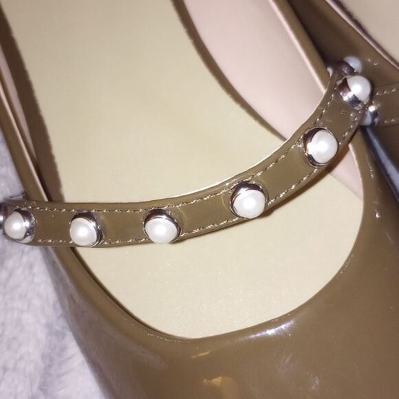 C.Paravano Chocolate Patent Leather Mary Jane Ballet Flats Size 41 (US10.5) NWOT - Picture 7 of 9